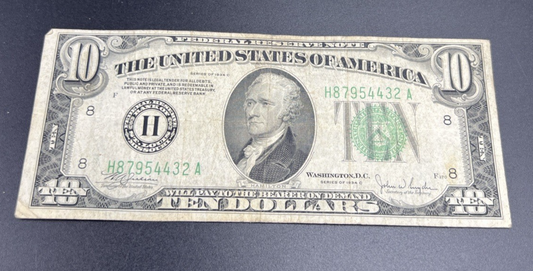 1934 C $10 FRN Federal Reserve Note St. Louis District VG Very Good #32