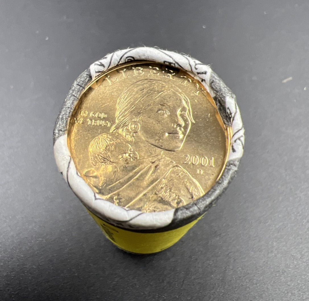 H/T 2001 D Sacagawea Native Dollar 25 Coin BU Uncirculated OBW US Mint Wrap
