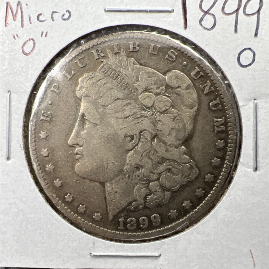 1899 O Micro o $1 Morgan Silver Dollar Coin Fine Circulated