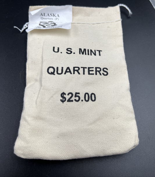 U.S. Mint Bag of 100 2008 P 25c Alaska State Statehood Quarters BU UNC