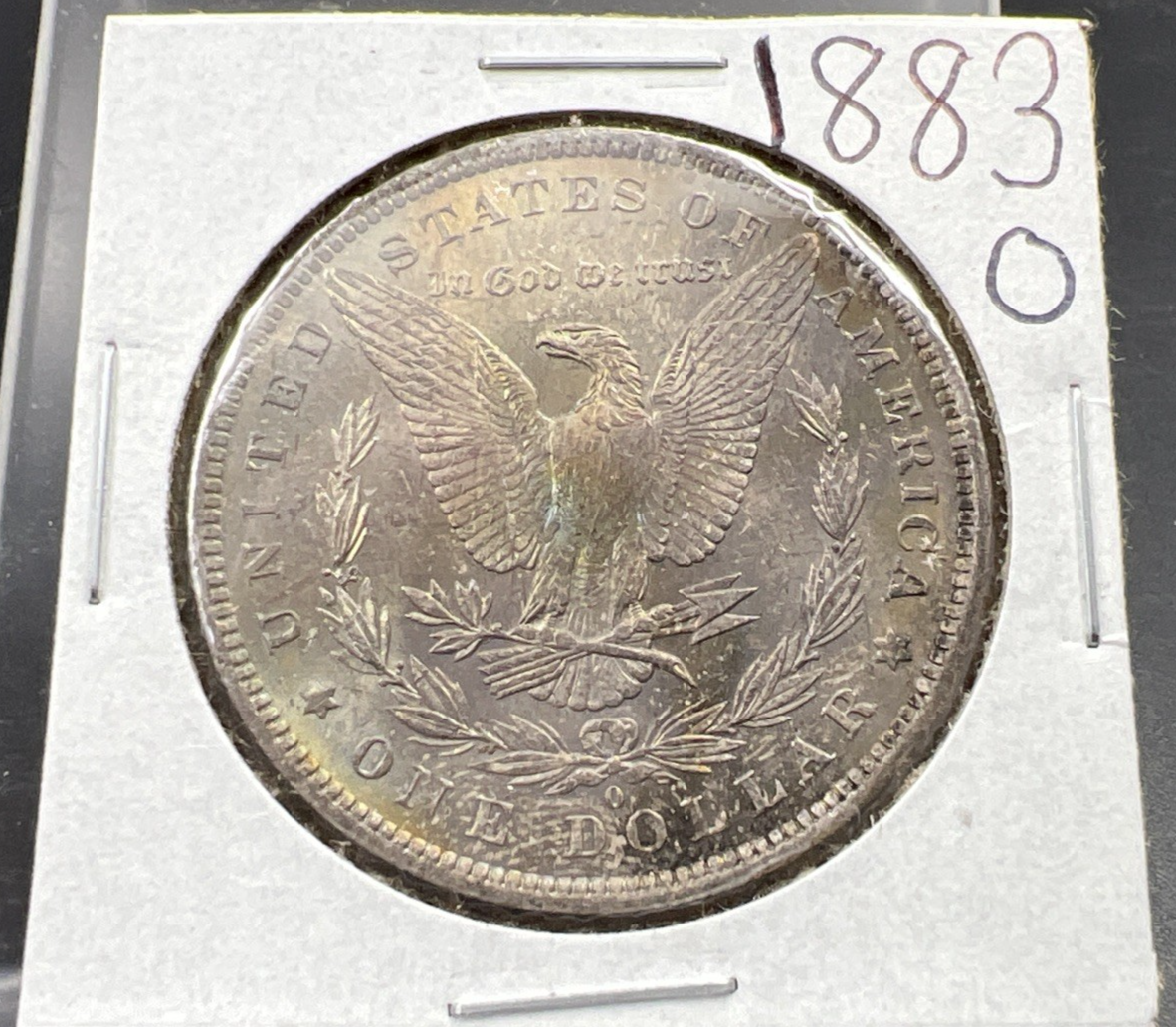 1883 O $1 Morgan Silver Dollar Coin CH BU Nice Toning Toner Reverse