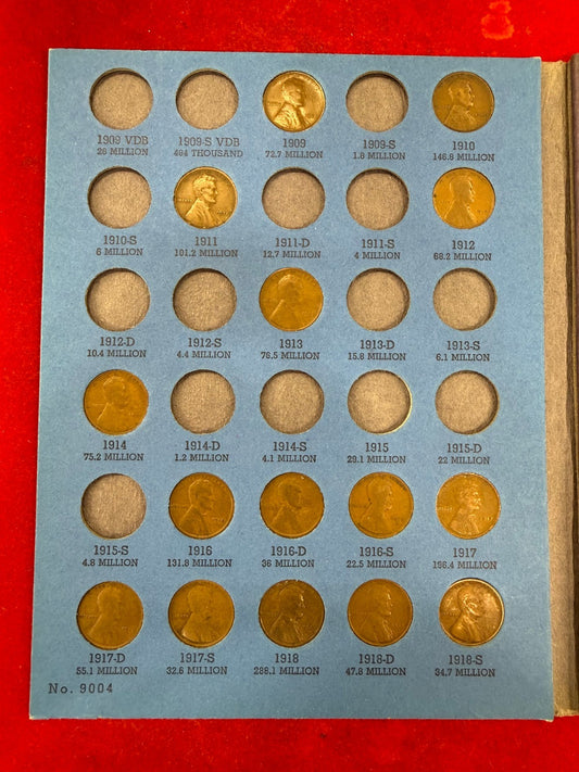 1909-1940  PARTIAL LINCOLN WHEAT CENT SET-    56 COLLECTOR QUALITY COINS  🔥
