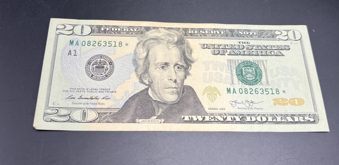 2013 Star * $20 FRN Federal Reserve Note XF EF Extra Fine Circ #518