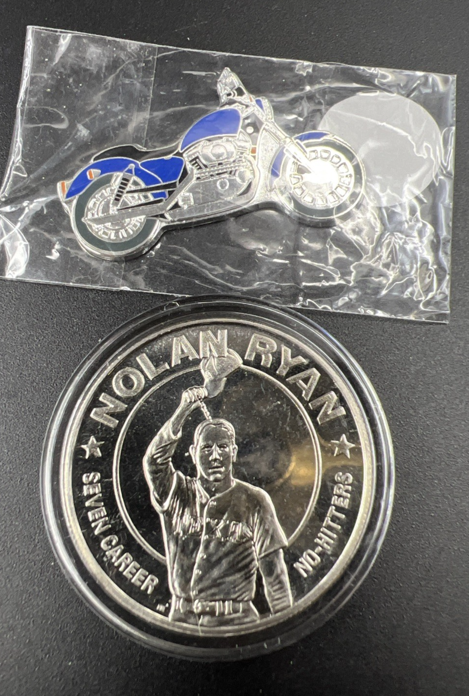 Africa Coin Set Liberia Nolan Ryan Dollar & Somalia Harley Davidson Dollar UNC