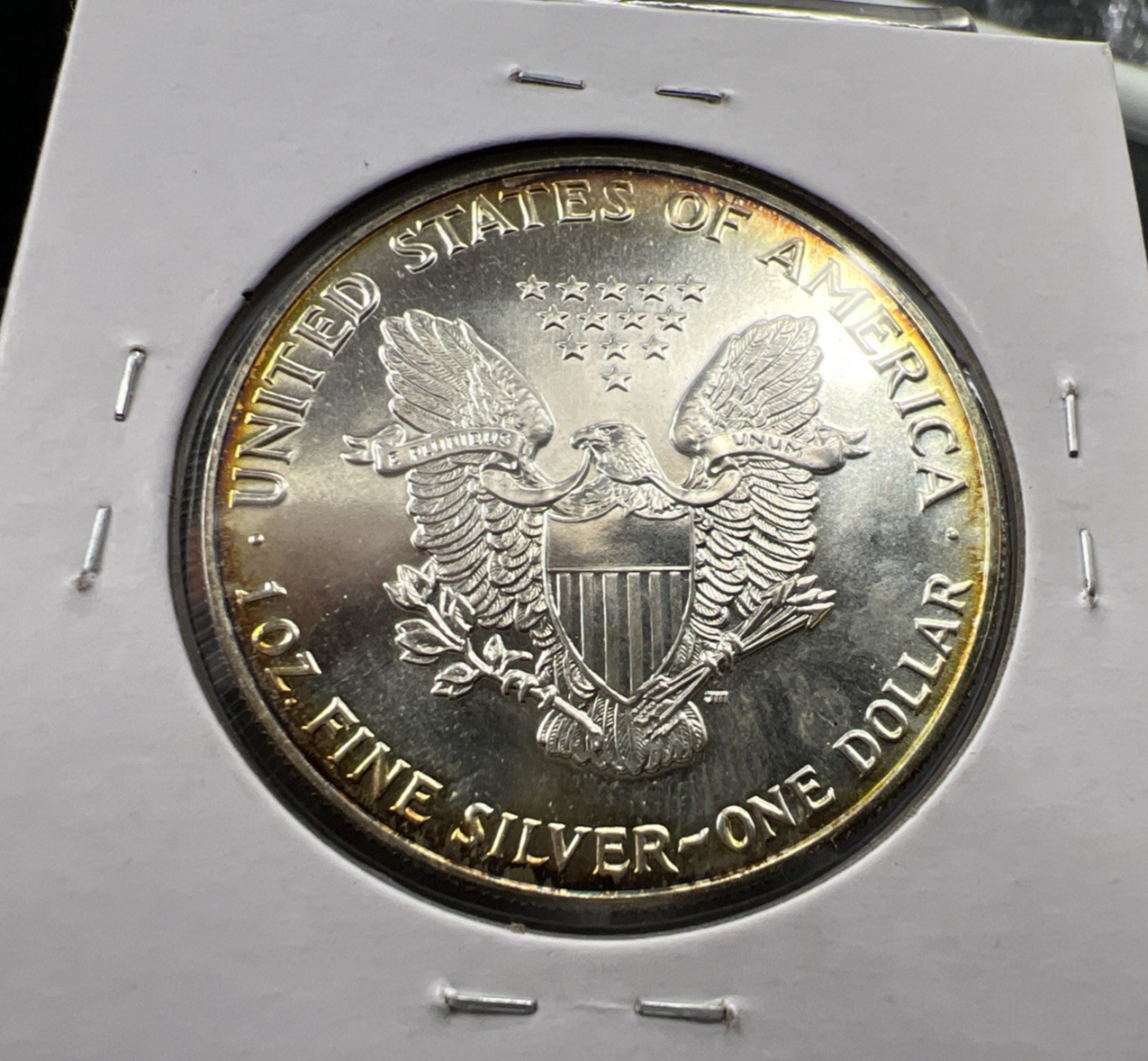 1988 1 Oz ASE American Silver Eagle Coin Gem BU UNC Halo Toning Toner SK#a