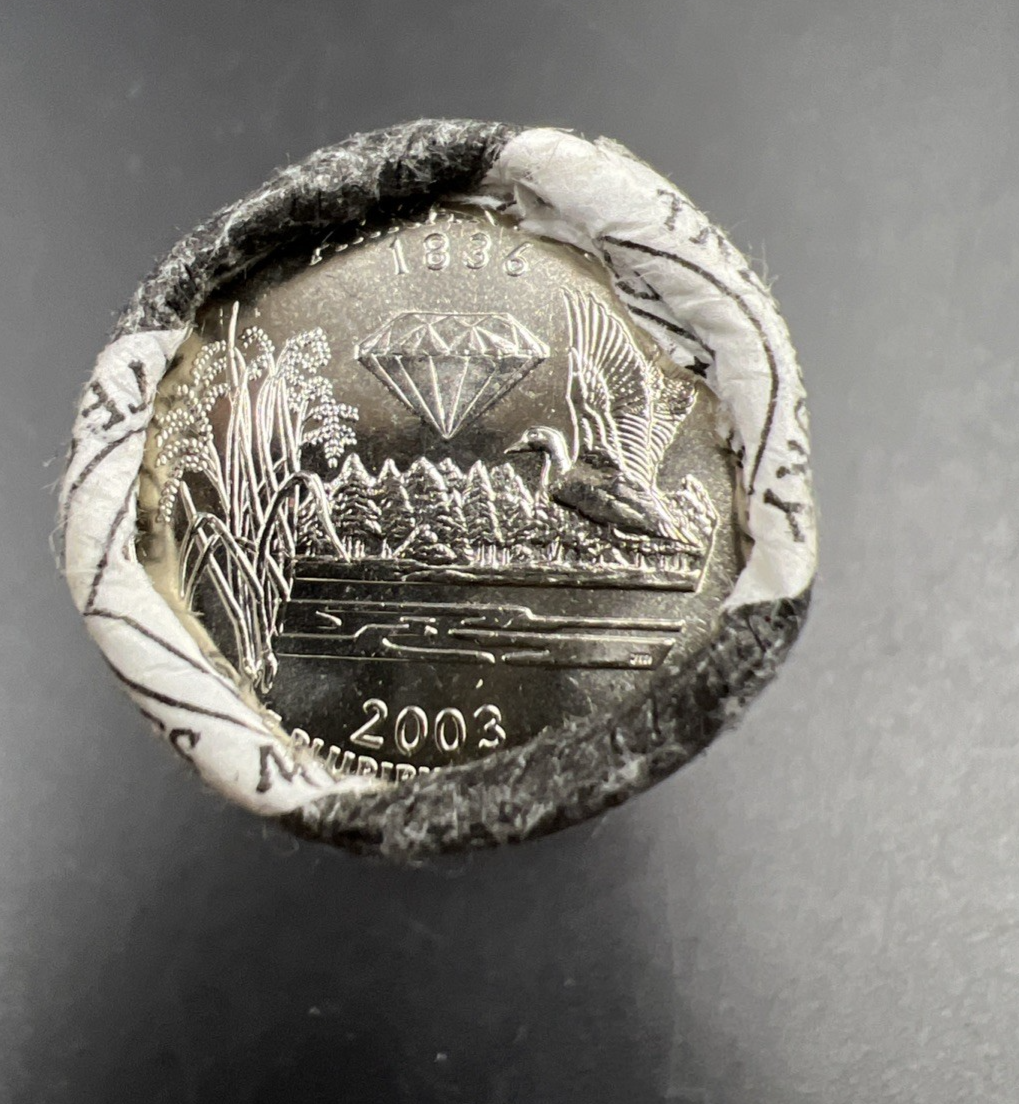 US Mint Certified 2003 D Arkansas State Statehood Quarter Roll BU UNC SK#A