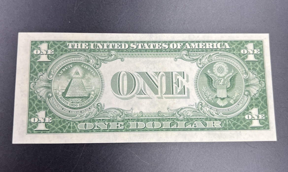 1935 E * Star $1 One Dollar US Silver Certificate Blue Seal UNC #44