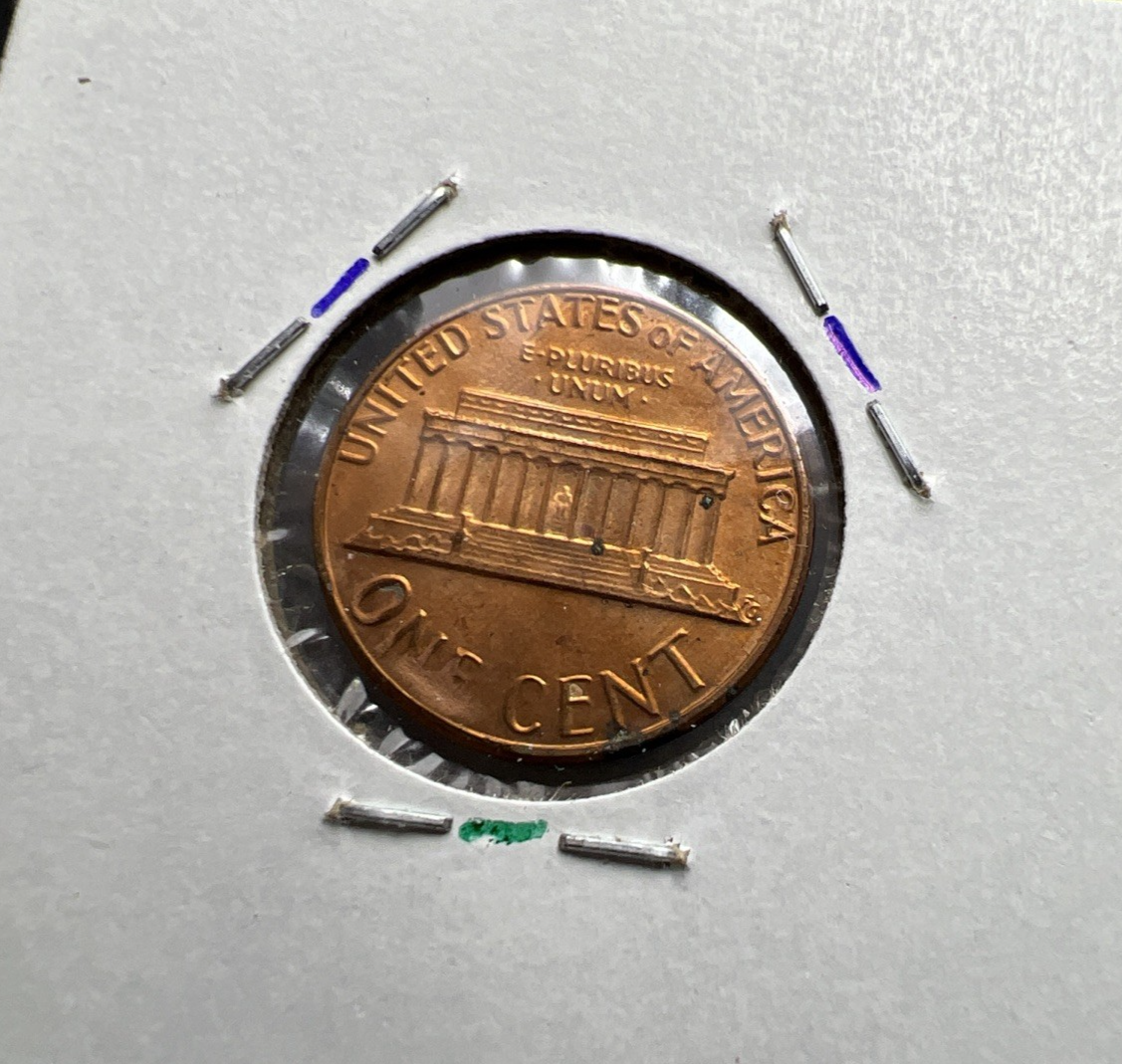 1985 P 1c Lincoln Memorial 1c Penny Coin Major Die Cud Error CH/Gem BU UNC sku#2