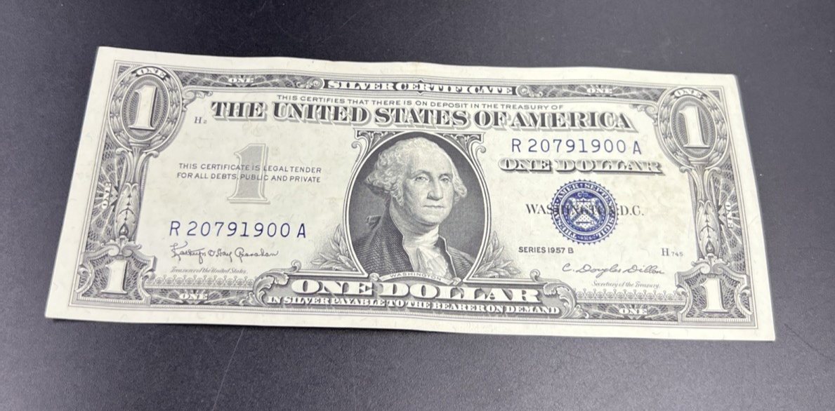 1957 $1 One Dollar Silver Certificate XF EF Extra Fine Neat Serial #900