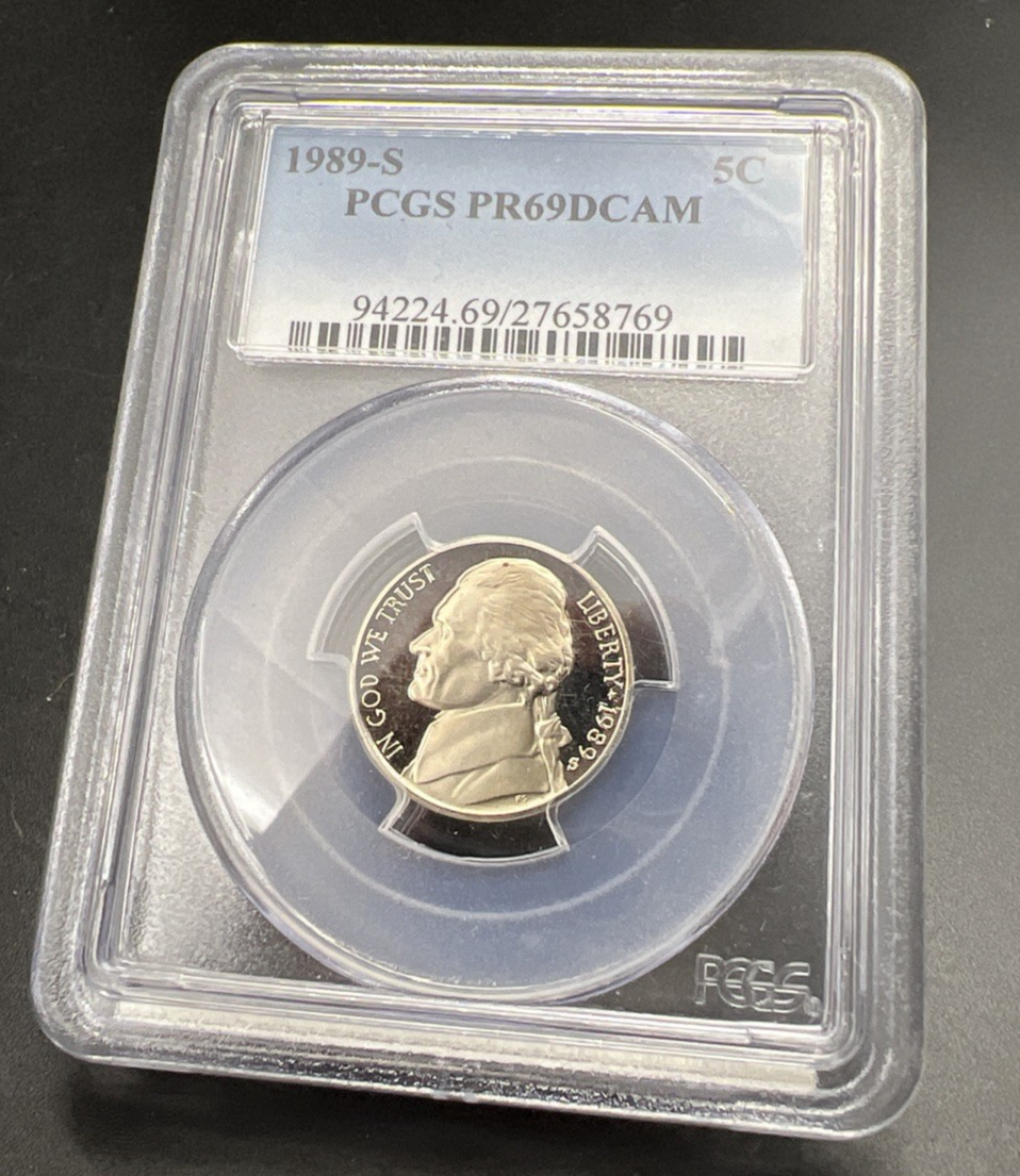 1989 S 5c Proof Jefferson Nickel Coin PR69 DCAM PCGS #769