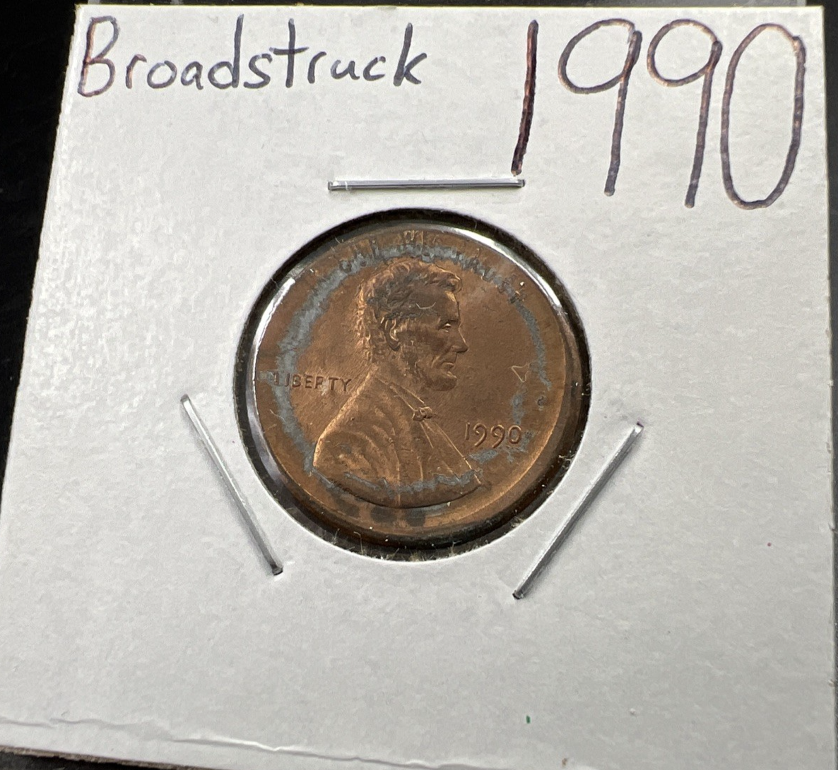 Large Broadstruck Error 1990 P 1c Lincoln Memorial Cent CH AU