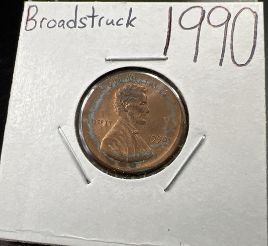 Large Broadstruck Error 1990 P 1c Lincoln Memorial Cent CH AU