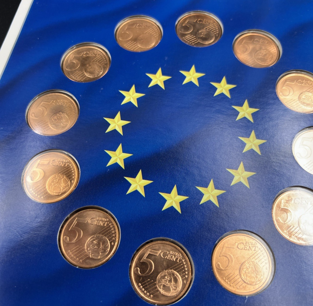 Europe European Union Collection of BU UNC 5 Cent Coins