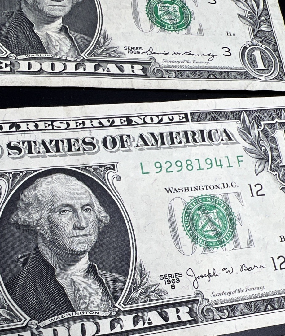 $1 One Dollar Bill Collectors Lot 1935 1957 1963 1969 1988 Circulated Conditions