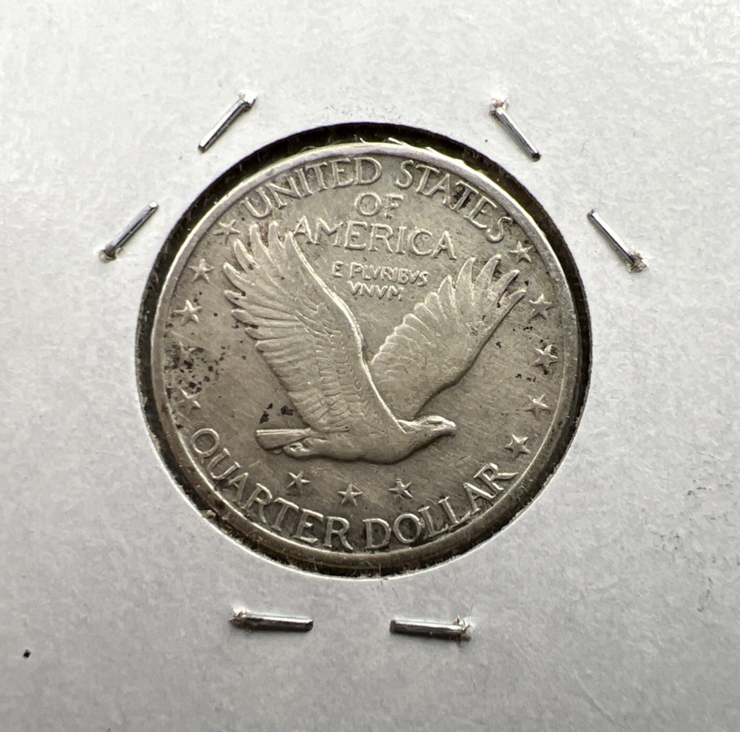 1917 P T2 Standing Liberty Quarter Coin Type 2 Variety XF EF Details Cleaned