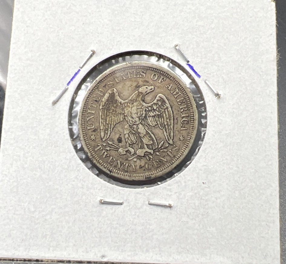1875 S 20c Seated Liberty Twenty Cent Silver Quarter Coin XF EF Extra Fine Circ