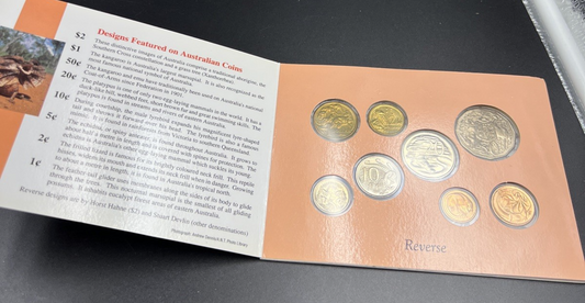 1994 Australian Uncirculated Set 8 Coin Set in Privately made Display Folder