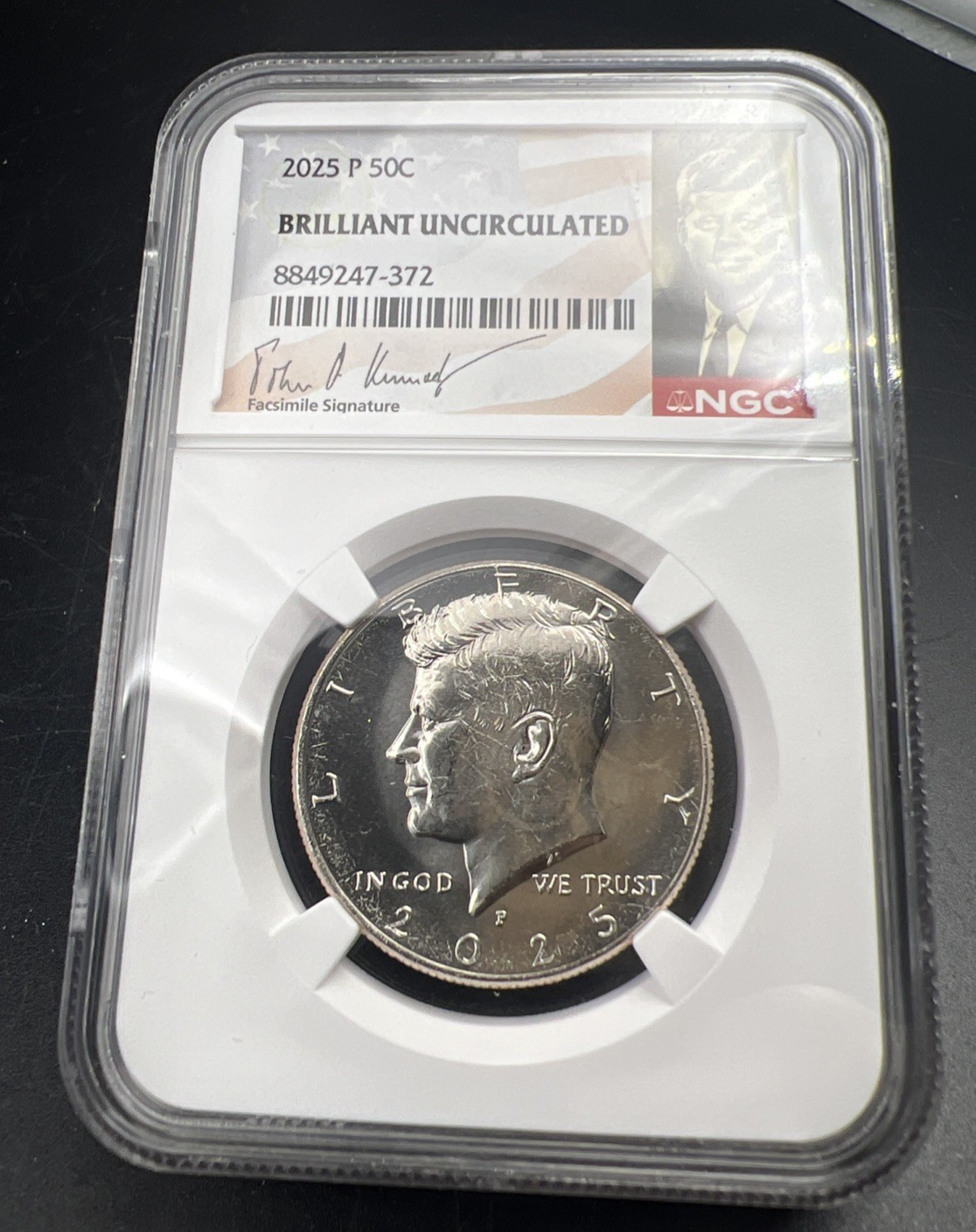 2025 P Kennedy Half Dollar Coin NGC BU Brilliant Uncirculated #72