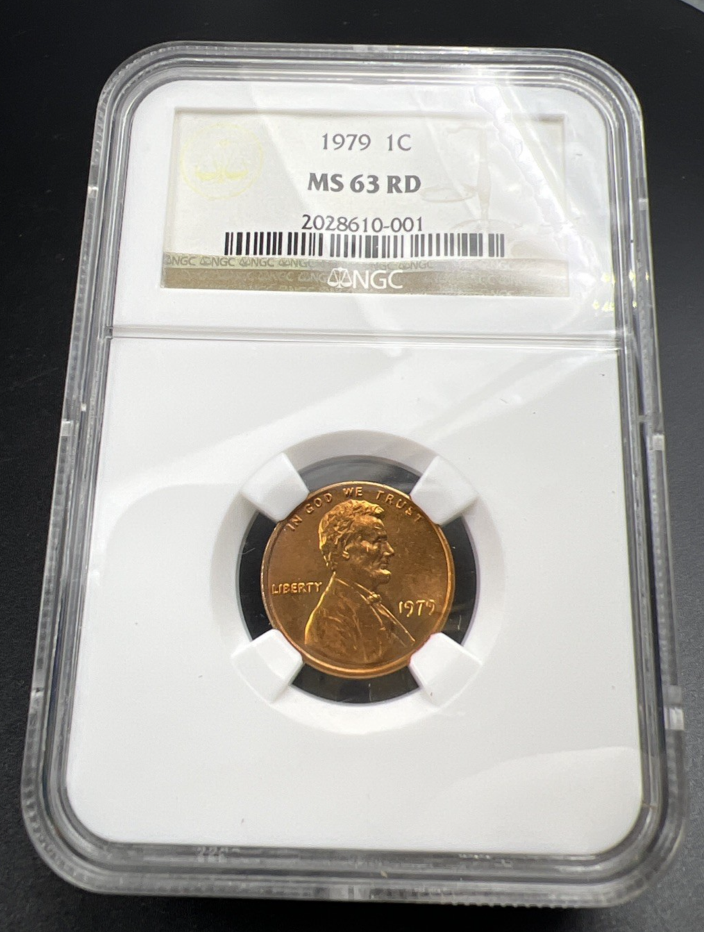 1979 P 1c Lincoln Memorial Cent Penny MS63 RD NGC #001