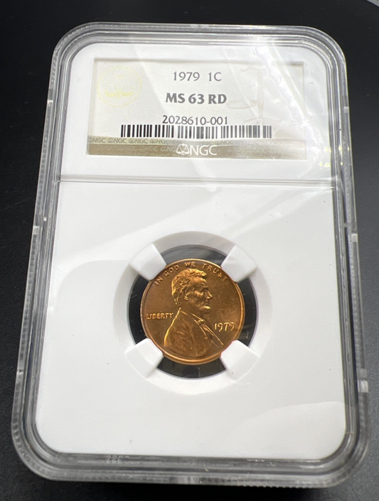 1979 P 1c Lincoln Memorial Cent Penny MS63 RD NGC #001
