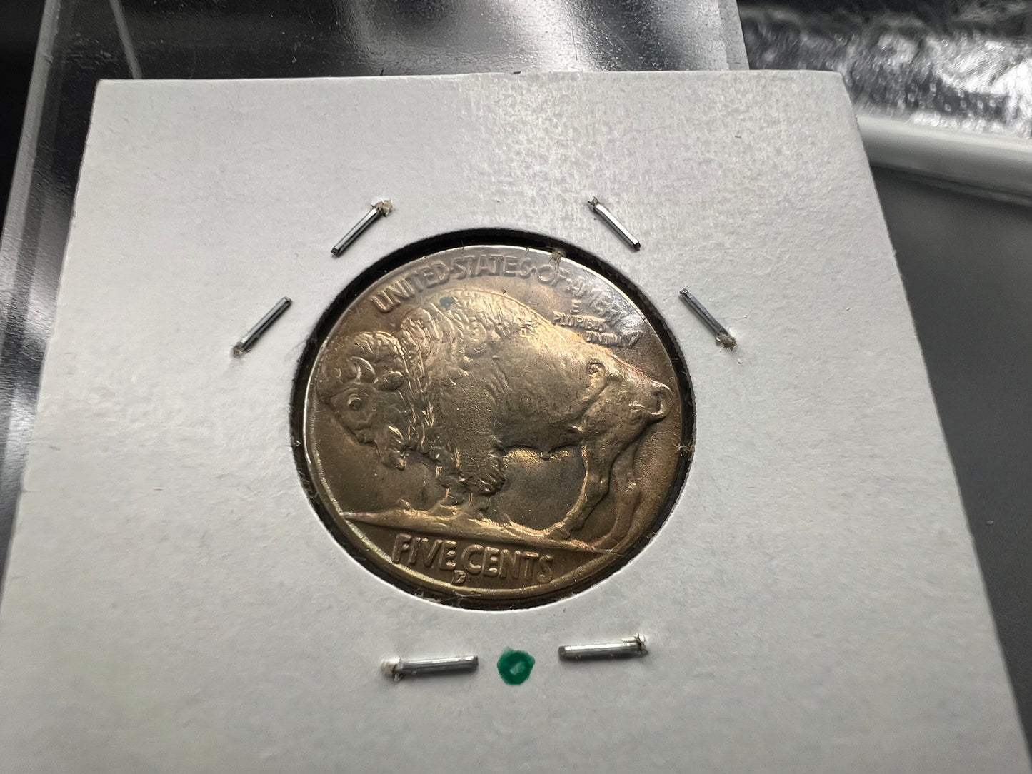 1936 D 5c Buffalo Indian head nickel coin XF / AU Some Toning