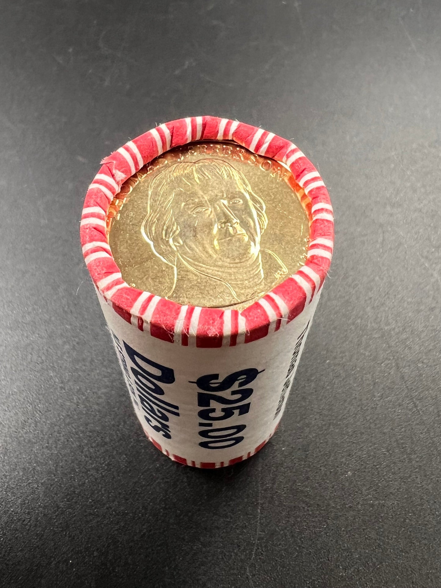 2007 D Thomas Jefferson Presidential Dollar 25 Coin BU Roll