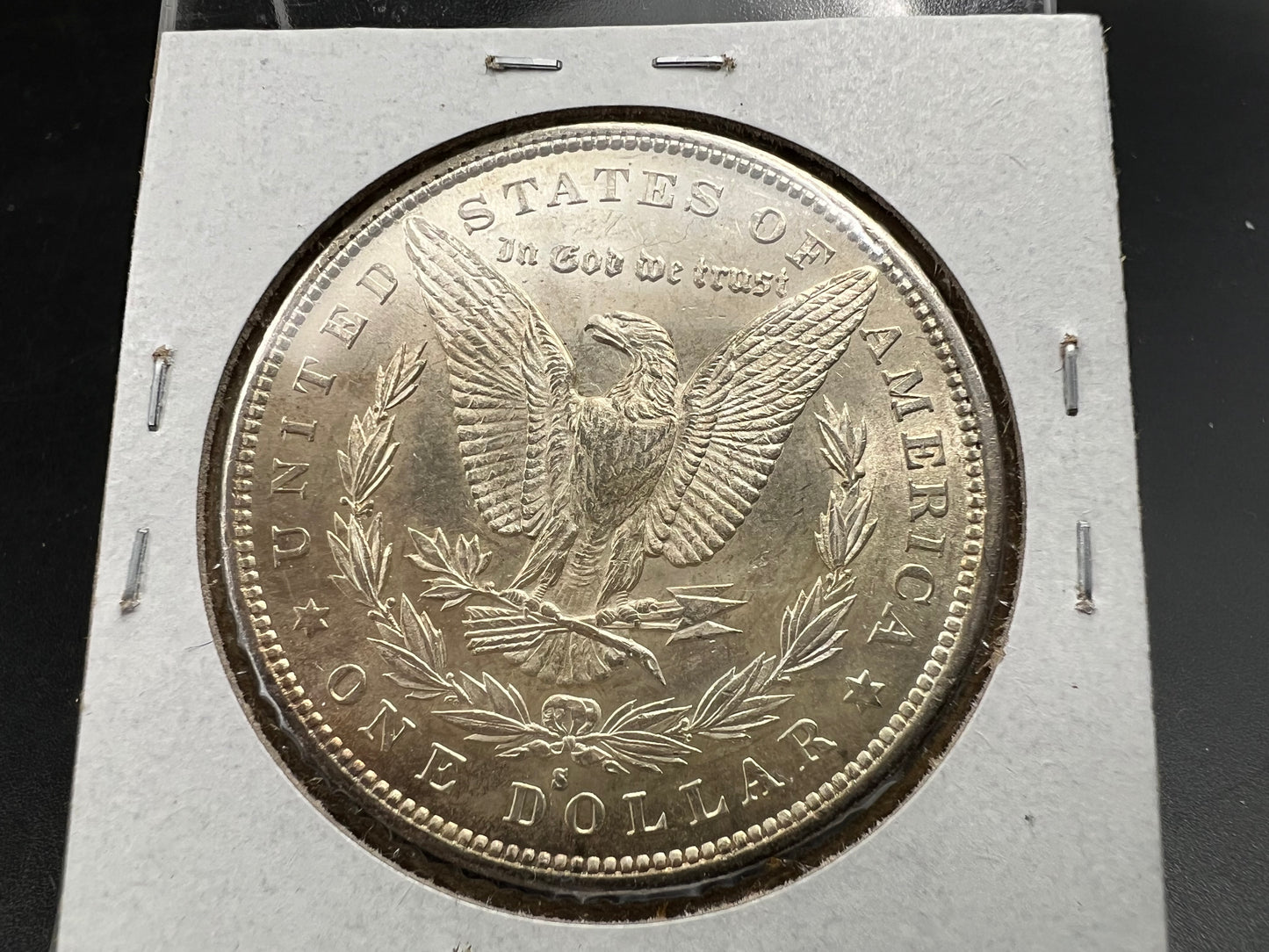 1879 S $1 Morgan Silver Dollar Coin CH AU About UNC Neat Toning Toner Obverse