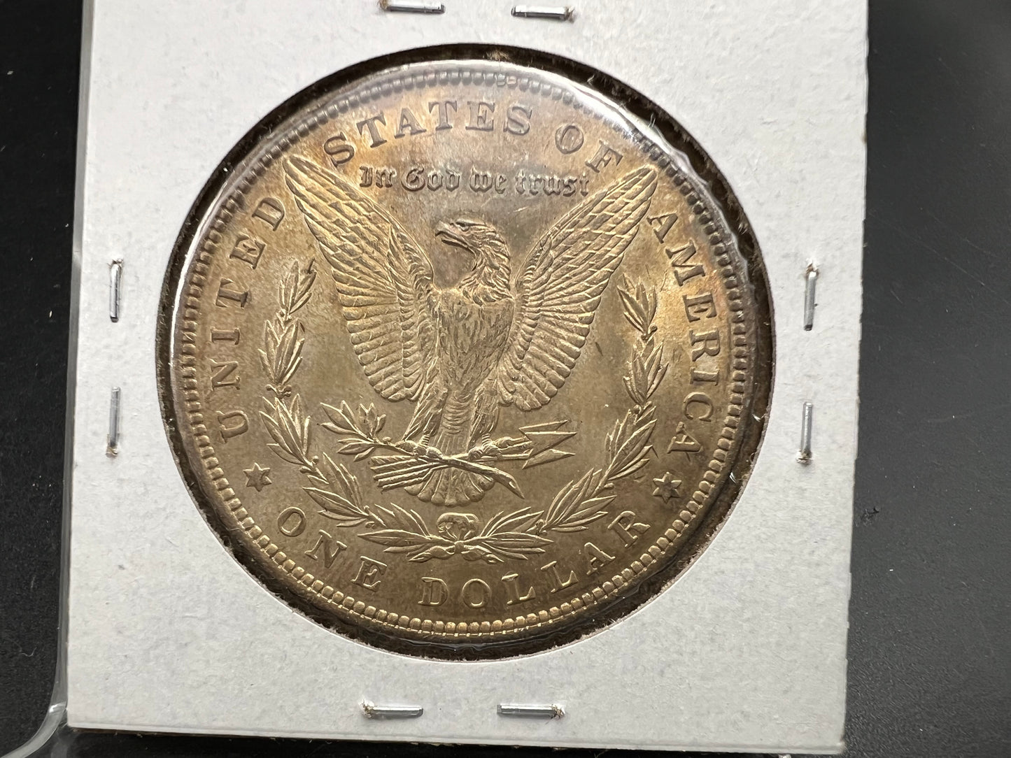 1897 $1 Morgan Silver Dollar Coin AU About UNC Neat Toning Toner