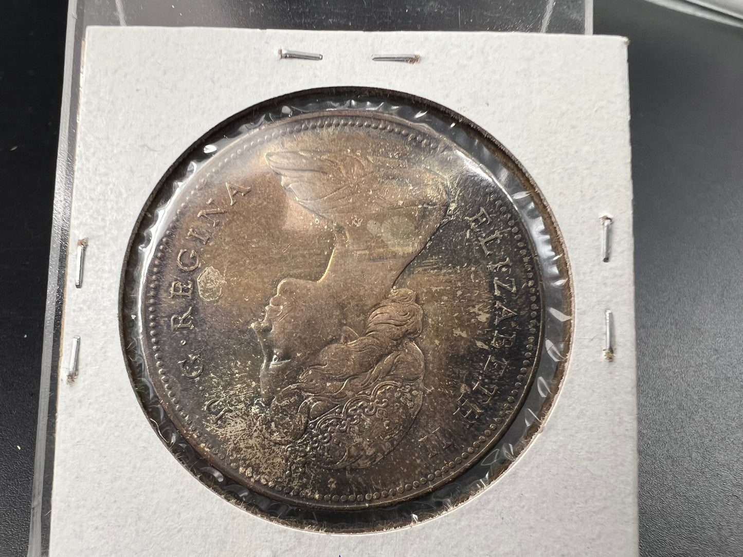 1966 Canada 80% Silver Dollar Coin PQ Toning Toner CH BU UNC