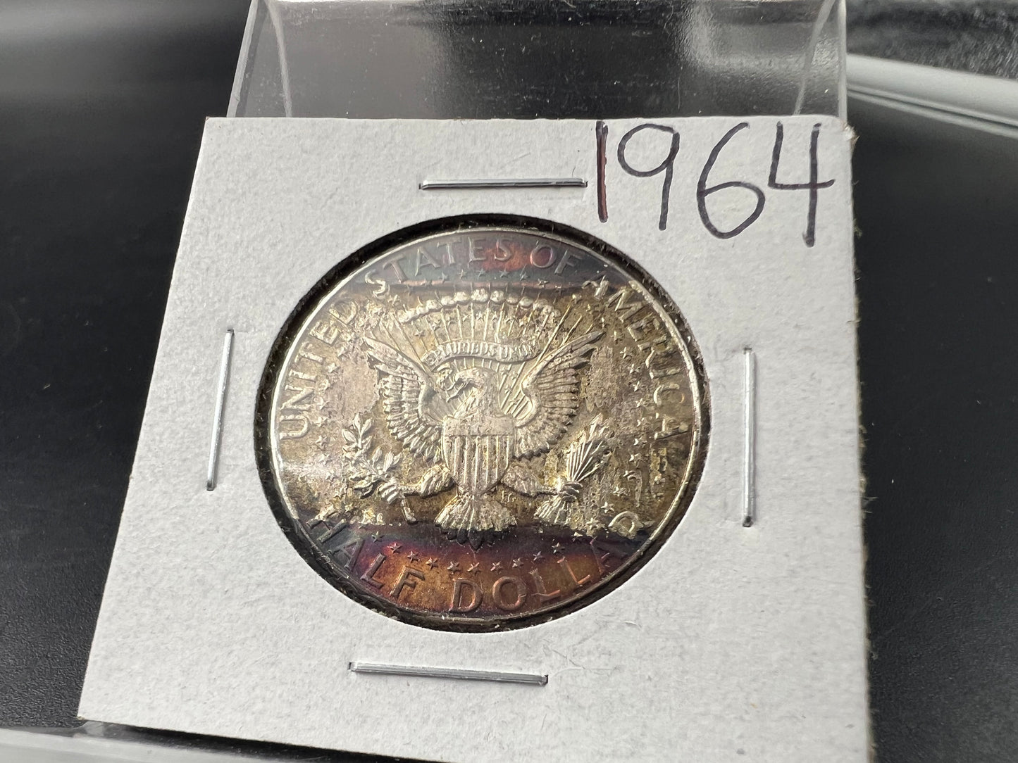 1964 p 50c Kennedy Silver Half Dollar Coin Nice Toning XF SK#1s