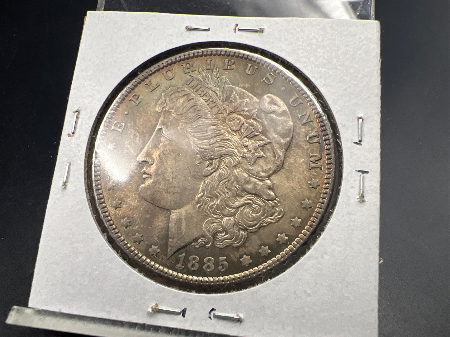 1885 P $1 Morgan Silver Dollar Coin Choice AU About UNC Neat Toning Toner