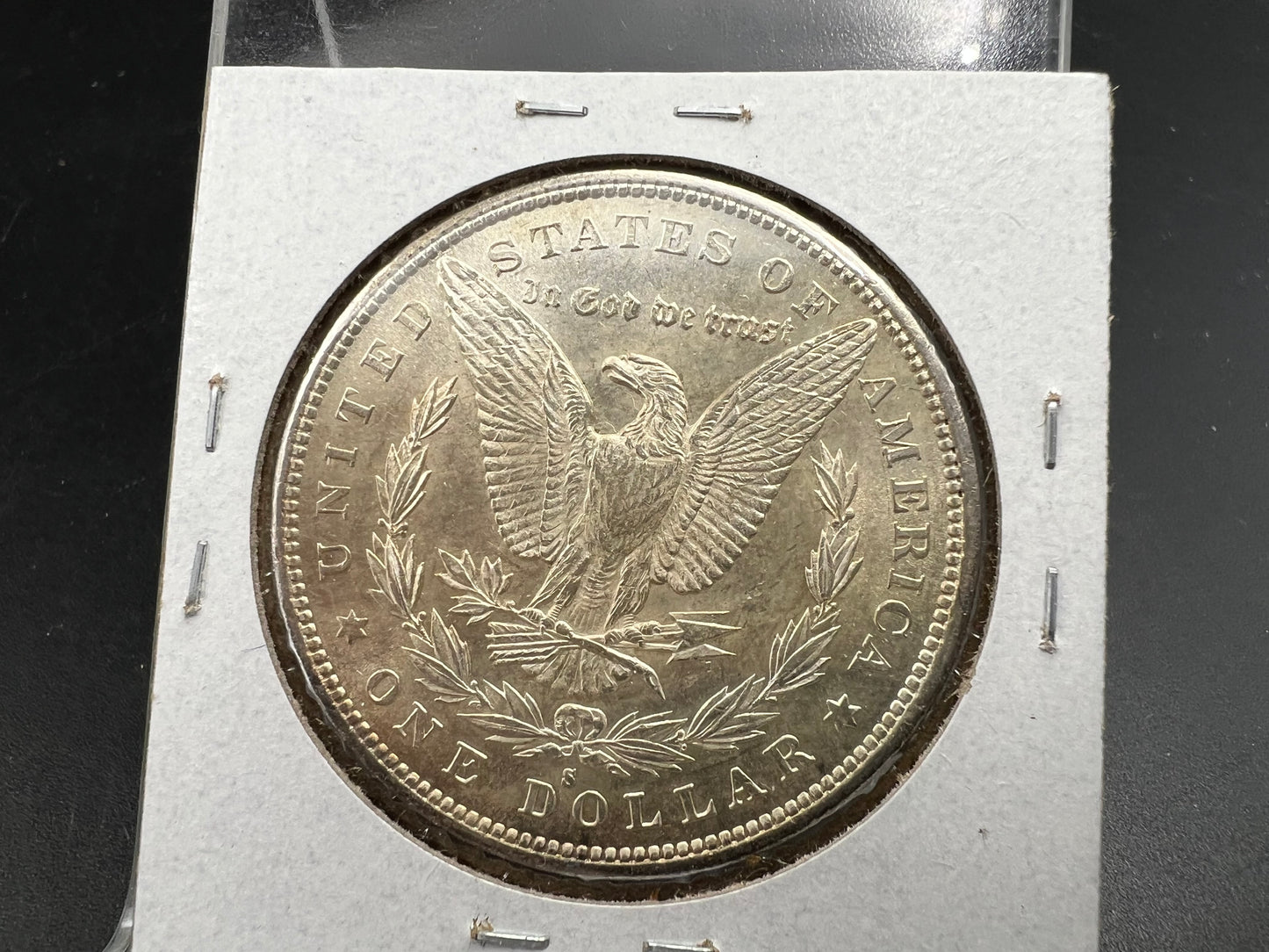 1879 S $1 Morgan Silver Dollar Coin CH AU About UNC Neat Toning Toner Obverse