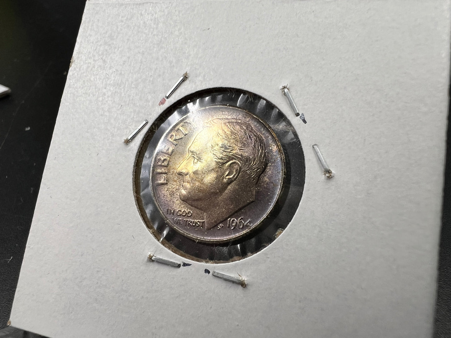 1964 P 10c Roosevelt Silver Dime Coin CH BU PQ Purple Toning Toner #a