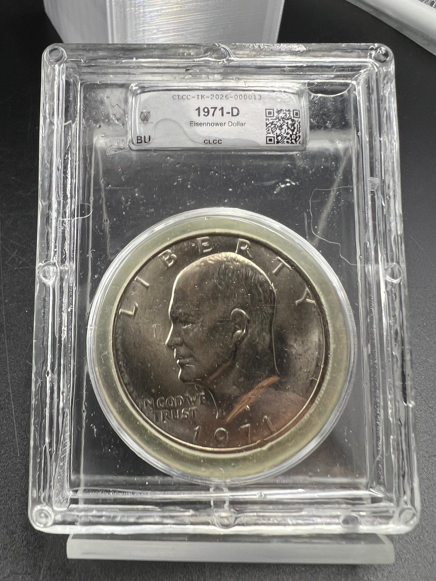 1971 D $1 Ike Eisenhower Dollar Coin CLCC BU Certified #13
