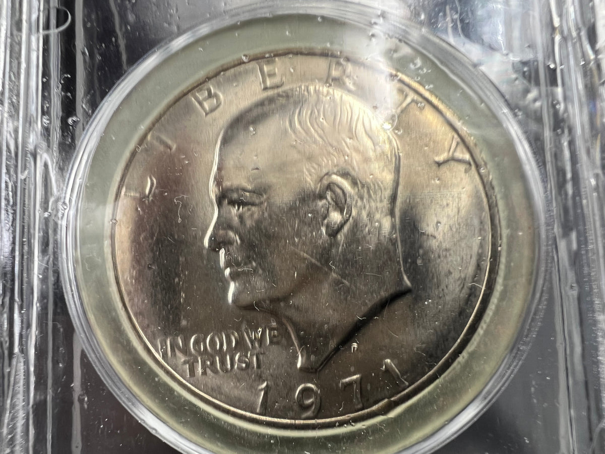 1971 D $1 Ike Eisenhower Dollar Coin CLCC BU Certified #13