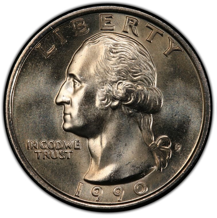 1990 P 25C Washington Quarter BU UNC Single Coin