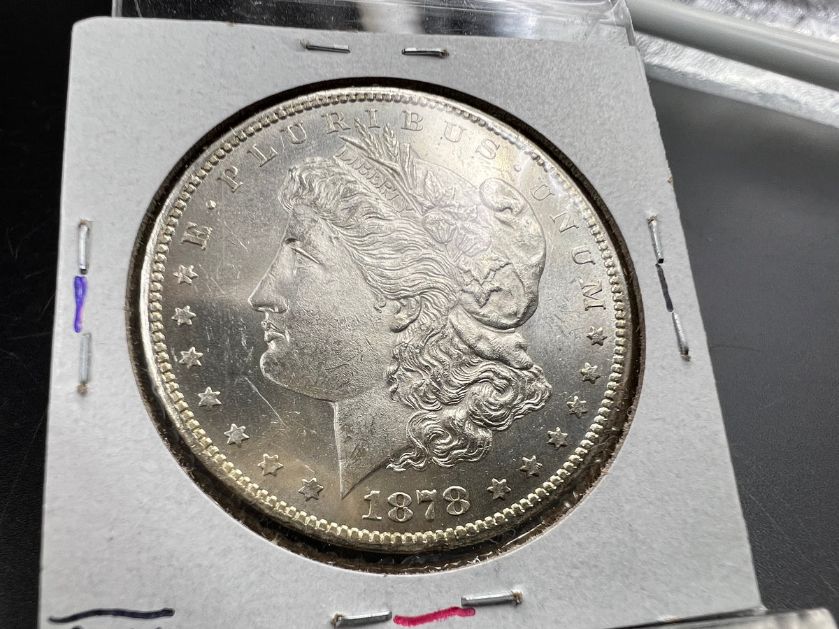 1878 CC Morgan VAM 11 BU Carson City Dollar Coin Lines in Wing Top 100 Vam Variety #A