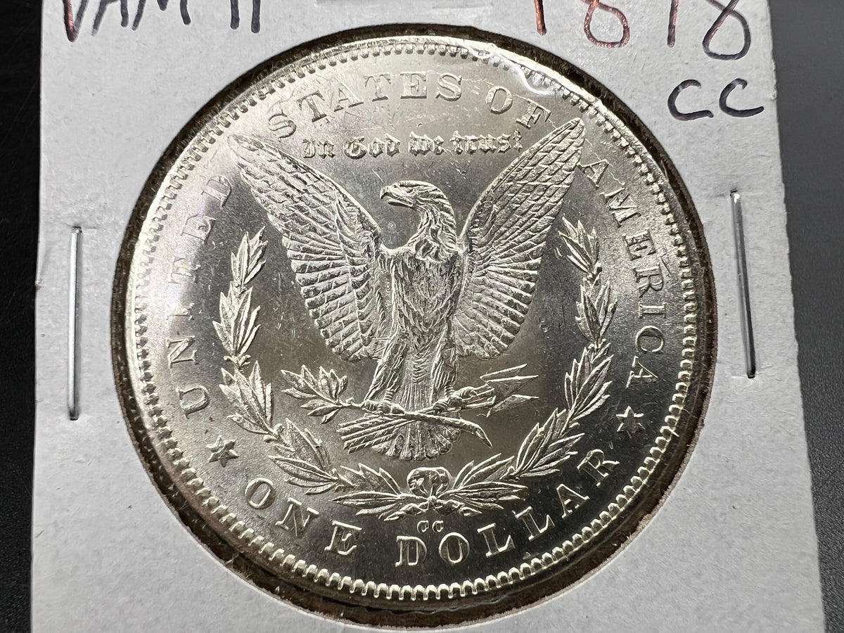 1878 CC Morgan VAM 11 BU Carson City Dollar Coin Lines in Wing Top 100 Vam Variety #B