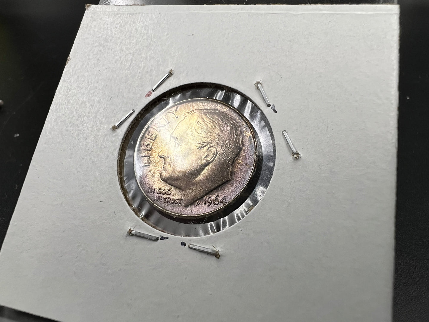 1964 P 10c Roosevelt Silver Dime Coin CH BU PQ Purple Toning Toner #a
