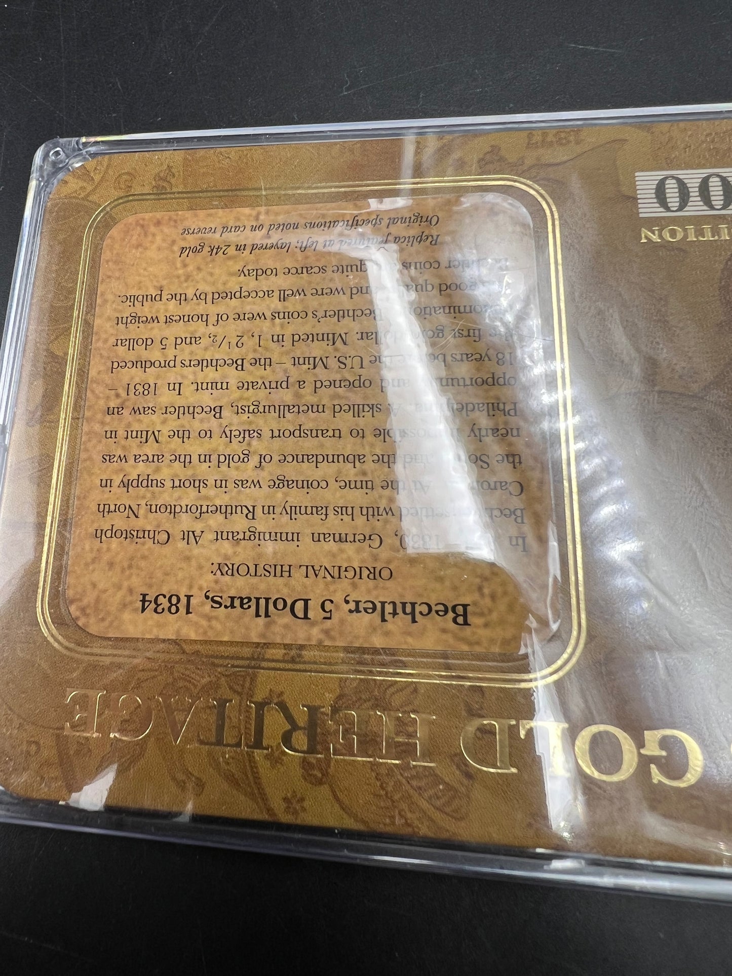 Fantasy Tribute Coin 1848 $2.5 Quarter Eagle Liberty Head - neat toning - no previous metals