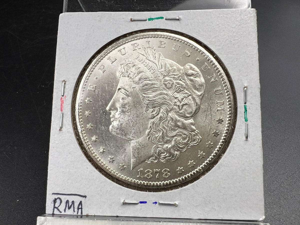 1878 CC Morgan VAM 11 BU Carson City Dollar Coin Lines in Wing Top 100 Vam Variety #B