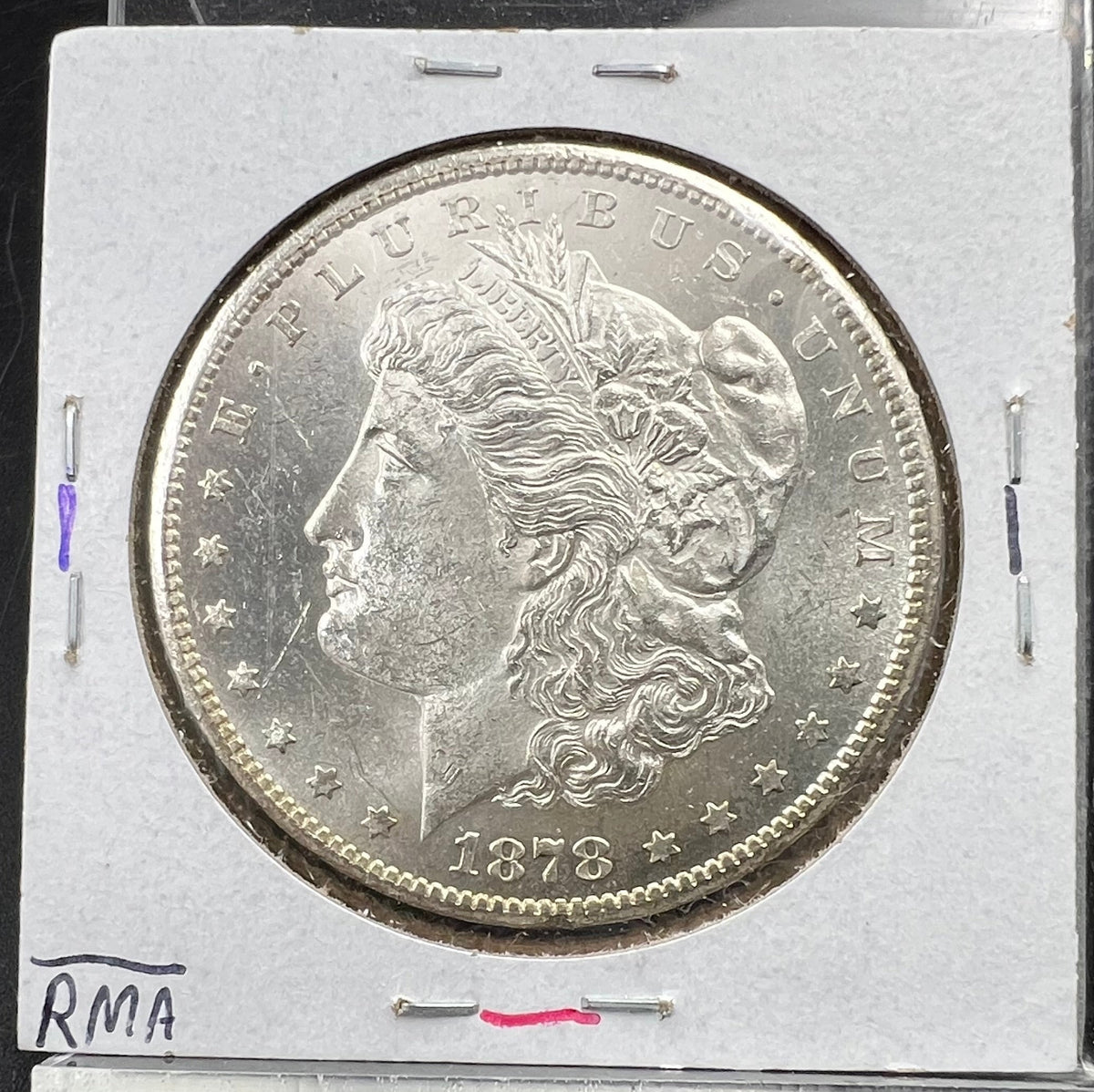 1878 CC Morgan VAM 11 BU Carson City Dollar Coin Lines in Wing Top 100 Vam Variety #A