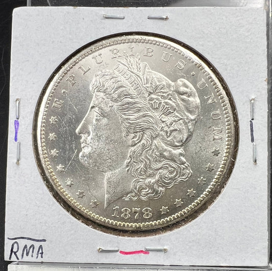 1878 CC Morgan VAM 11 BU Carson City Dollar Coin Lines in Wing Top 100 Vam Variety #A