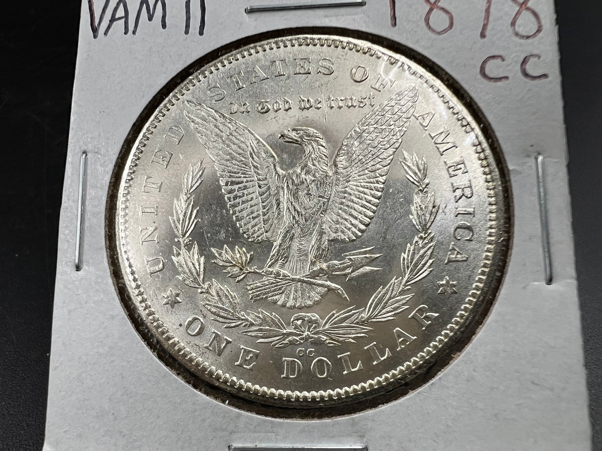 1878 CC Morgan VAM 11 Choice BU Carson City Dollar Coin Lines in Wing Top 100 Vam Variety