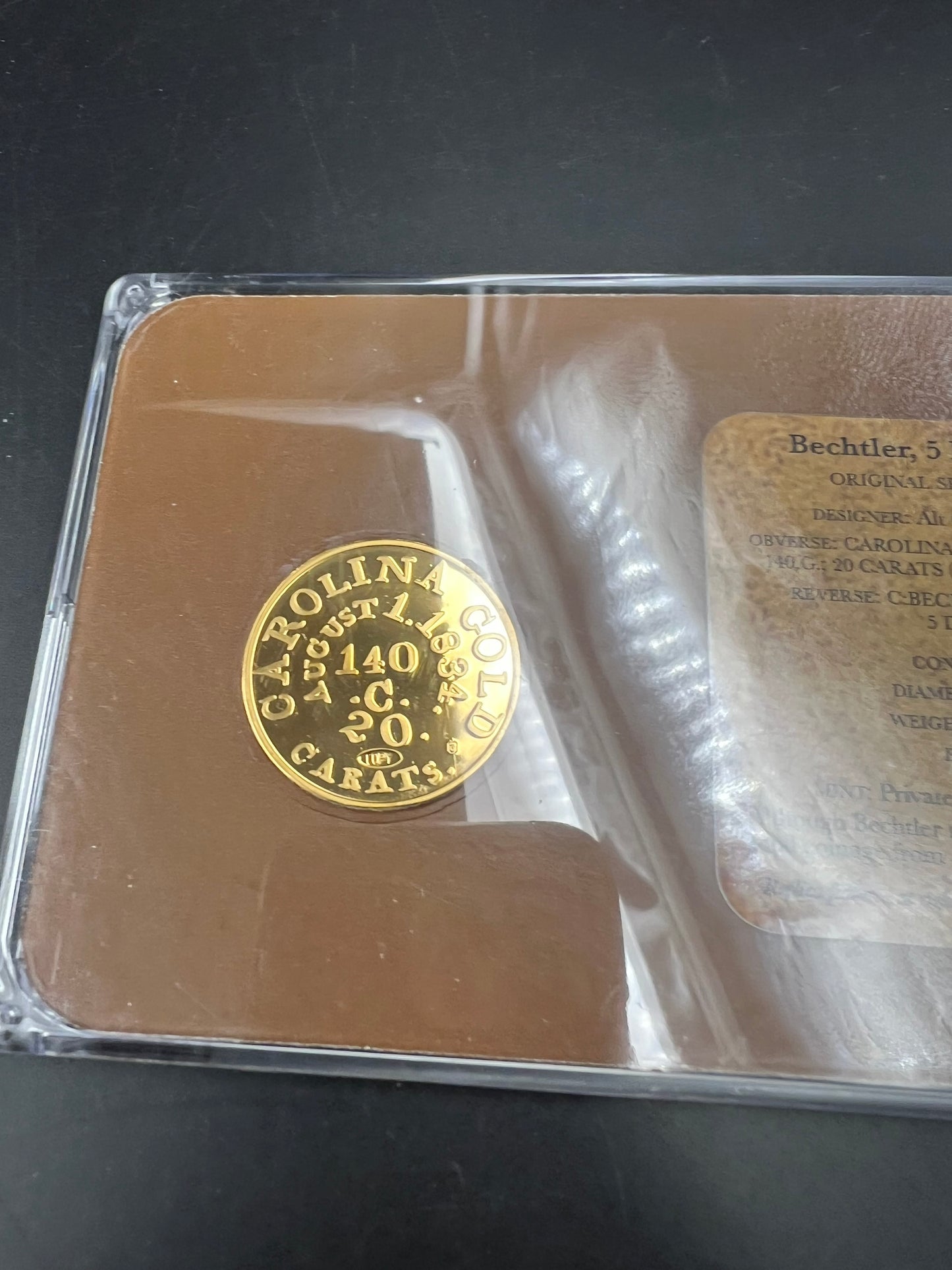 Fantasy Tribute Coin 1848 $2.5 Quarter Eagle Liberty Head - neat toning - no previous metals