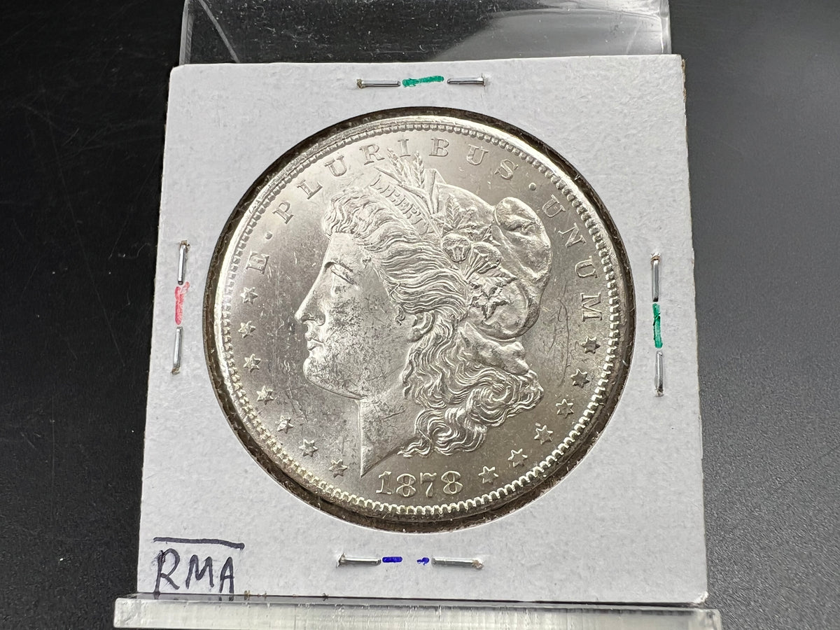 1878 CC Morgan VAM 11 BU Carson City Dollar Coin Lines in Wing Top 100 Vam Variety #B