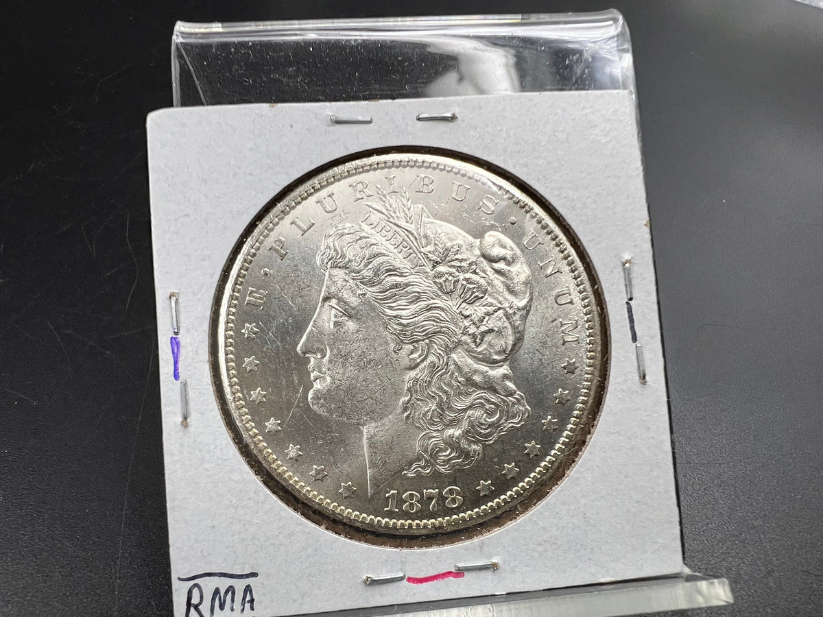1878 CC Morgan VAM 11 BU Carson City Dollar Coin Lines in Wing Top 100 Vam Variety #A