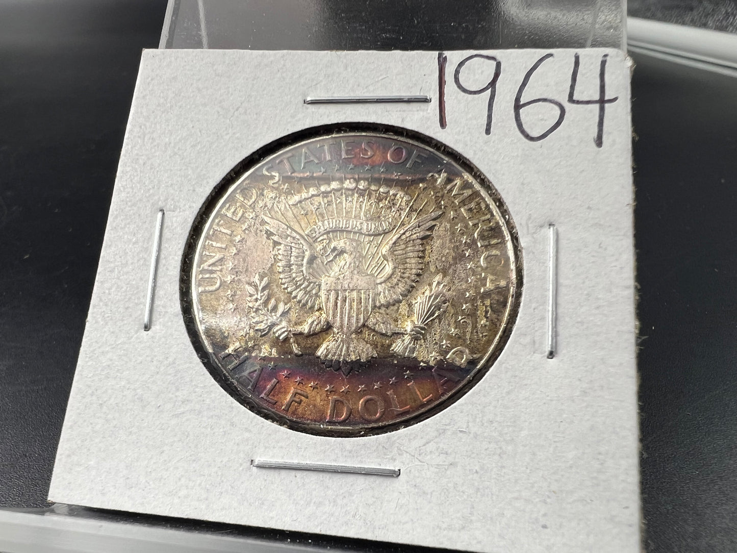 1964 p 50c Kennedy Silver Half Dollar Coin Nice Toning XF SK#1s