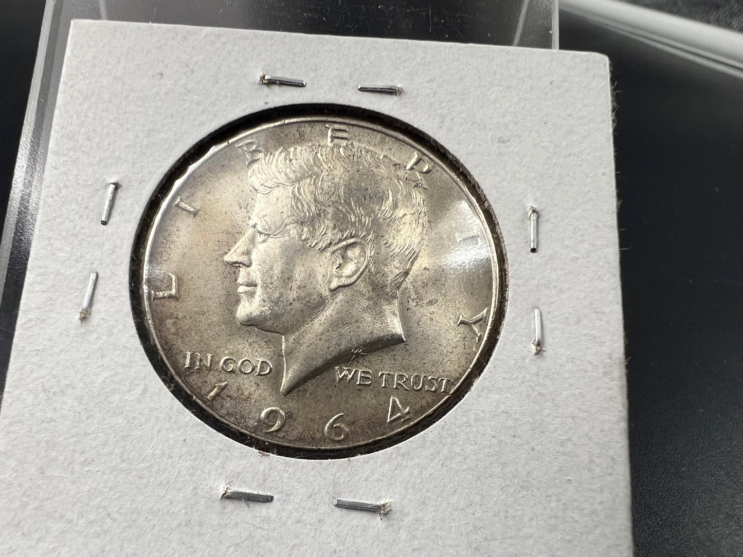 1964 p 50c Kennedy Silver Half Dollar Coin Nice Toning XF SK#1s