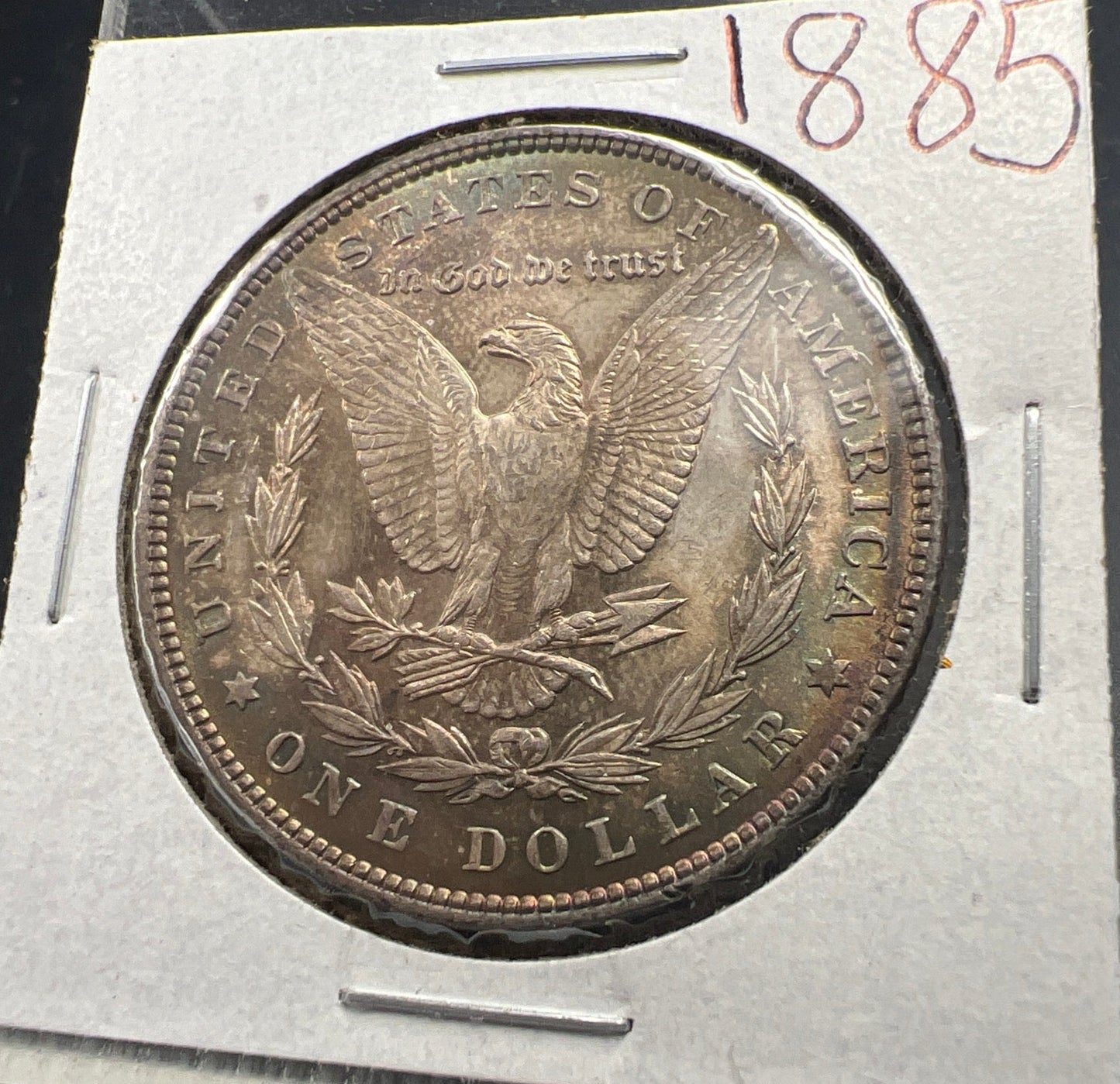 1885 P $1 Morgan Silver Dollar Coin Choice AU About UNC Neat Toning Toner